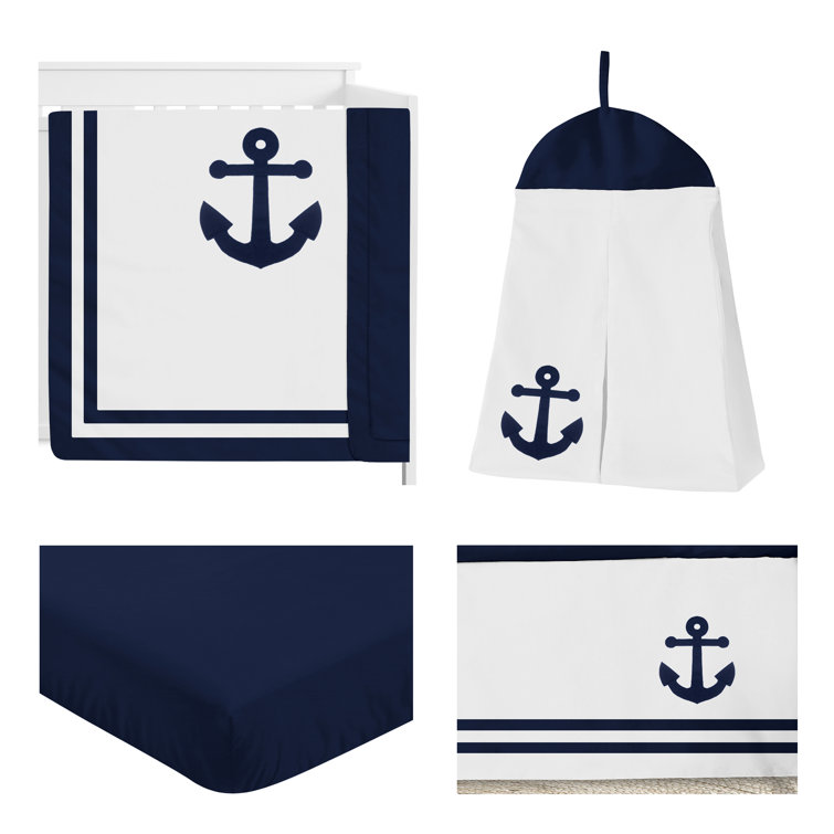 Navy on sale crib set